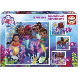 Educa Puzzle Progresivo Disney La Sirenita Ariel 12+16+20+25 Piezas, Set de 4 Puzzles de Cartón para Niños 3+ Años Precio: 8.39256. SKU: B19T7BLTC3