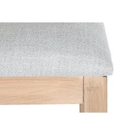 DKD Home Decor Silla Moderna Abeto Poliéster Gris Claro 61 x 86 x 46 cm – Altura Asiento 50cm Desmontable