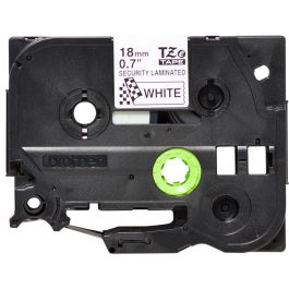 BROTHER Cinta seguridad Blanco/negro 8m, 18mm Precio: 29.49999965. SKU: B15NKSG9DC