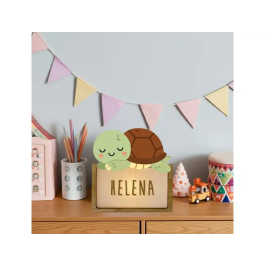 Wondee Lampara Tortuga Personalizable con Nombre - Lámpara de Noche Infantil Quitamiedos de Madera Sostenible con Kit de Letras Precio: 43.197. SKU: B1EG2STXCC