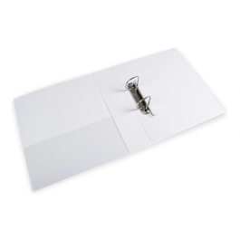 Liderpapel Carpeta Canguro 2 Anillas Mixtas 55mm A4 Plástico Blanco