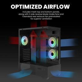 Zalman ZAL8800263650484 Caja PC Semitorre CHRONIX Formato ATX Negra Sin Fuente de Alimentación