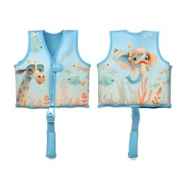 Kiokids Chaleco De Flotación Para Bebés Y Niños Ocean Dreams Azul Animales Marinos 15-19 kg 2-3 Años Neopreno Seguridad Agua Natación