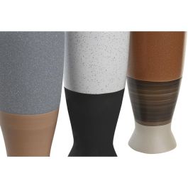 Jarron Boho DKD Home Decor Gris Terracota 9 x 29 x 9.6 cm (3 Unidades) Jarron Boho DKD Home Decor Gris Terracota 9 x 29 x 9.6 cm (3 Unidades)