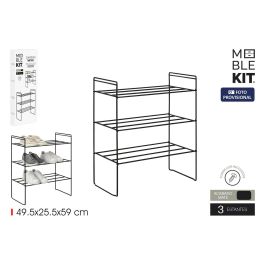 Moblekit Zapatero de Metal con 3 Niveles - Organizador de Zapatos para Entrada, 49.5 x 25.5 x 59 cm (6 Unidades) Moblekit Zapatero de Metal con 3 Niveles - Organizador de Zapatos para Entrada, 49.5 x 25.5 x 59 cm (6 Unidades) Precio: 67.50000004. SKU: B1G2F3B4V2