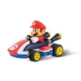 Carrera 320001 Super Mario Kart Race Mini RC 1:32 con Control Remoto, Coche Radiocontrol Mario Kart listo para jugar, baterías incluidas