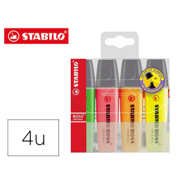Stabilo Marcador Fluorescente Boss Original C-Surtidos Blíster 4 Ud Precio: 4.58999948. SKU: B1DB7YZ5KH