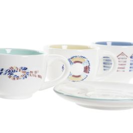 DKD Home Decor Set de 6 Tazas de Café 180ml Dolomita, Colección Salitre Mediterráneo, Azul y Verde, Aptas Microondas y Lavavajillas DKD Home Decor Set de 6 Tazas de Café 180ml Dolomita, Colección Salitre Mediterráneo, Azul y Verde, Aptas Microondas y Lavavajillas