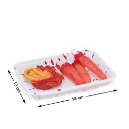Bandeja Con Dedos, Oreja Y Despojos Humanos Ensangrentados 18x13 cm Precio: 1.88999943. SKU: B1AZVPWHYM
