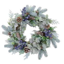 DKD Home Decor Corona Navidad Alpina con 50 LED, Verde y Lila, de PVC, 50 cm, 2 Unidades Precio: 52.89000024. SKU: B12548YTVX