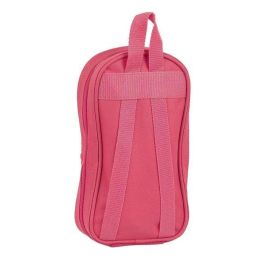 Blackfit8 Plumier Mochila con 4 portalápices llenos, diseño Fresa Rosa, Poliéster 600D