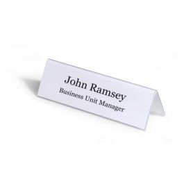 Durable Portanombres De Mesa Transparente 61x210 mm