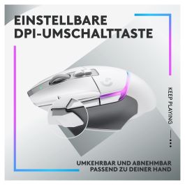 Logitech G502 X Plus Ratón Inalámbrico Óptico Blanco 25600 DPI RGB LIGHTSPEED HERO 25K