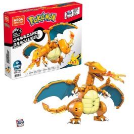Mega Construx Gwy77 Set de Construcción Pokémon Charizard Figura Articulada con Alas y Fuego 222 Piezas +10cm +8 Años