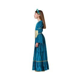 Disfraz Reina Medieval Niña Infantil Azul 5-6 Años