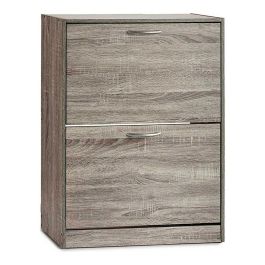 Giftdecor Zapatero de Madera Aglomerado de 2 Pisos Gris Oscuro 60x80x24 cm Precio: 40.59000055. SKU: S3609064