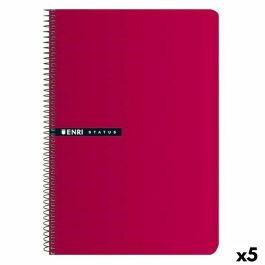 Cuaderno ENRI Rojo 21,5 x 15,5 cm (5 Unidades) Precio: 17.5000001. SKU: S8421451