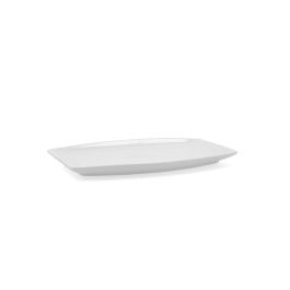 Quid Fuente Rectangular Porcelana Gastro 25.2x16x2 cm, 6 Unidades, Apilable, Resistente, Apta Lavavajillas, Microondas y Frigorífico.