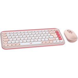 Logitech 920-013142 POP ICON COMBO Teclado y Ratón Inalámbrico Bluetooth QWERTY Internacional de EE.UU. Rosa