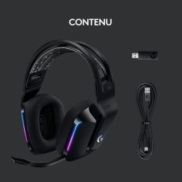 Logitech G733 Auricular Gaming Inalámbrico con Microfono, LIGHTSYNC RGB, Blue VO!CE, DTS Headphone:X 2.0, para PC/Mac