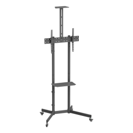 AISENS - SOPORTE DE SUELO ECO CON RUEDA, BANDEJA PARA DVD Y SOPORTE DE CAMARA PARA MONITOR/TV 45KG DE 37-70, NEGRO Precio: 62.50000053. SKU: B1D2PCF23Z