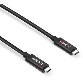 Lindy Cable Activo USB 3.2 Gen 2 3m USB-C a USB-C 10Gbps con DisplayPort 1.4 Alt Mode, 60W PD, 4K 60Hz, Thunderbolt 3/4