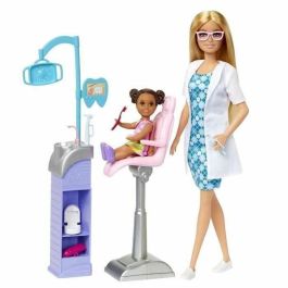 Consulta dental Barbie - BARBIE - HKT69 - 2 muñecas, silla, herramientas dentales, cepillo de dientes, pasta de dientes Precio: 42.78999956. SKU: B16GLTNJ8P