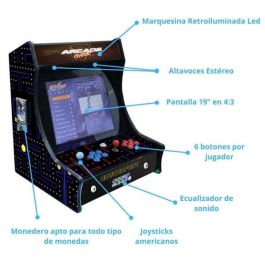 Consola juegos arcade con 19 pulgadas 2 jugadores. Consola juegos arcade con 19 pulgadas 2 jugadores.