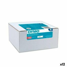 Cinta Laminada para Rotuladoras Dymo Blanco Negro Autoadhesivas 10 Piezas (12 Unidades)