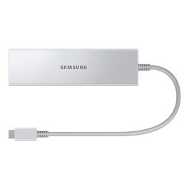 Samsung Adaptador Multiport 5 en 1 EE-P5400 Plata, Hub USB-C con HDMI 4K, USB 3.2 y Ethernet