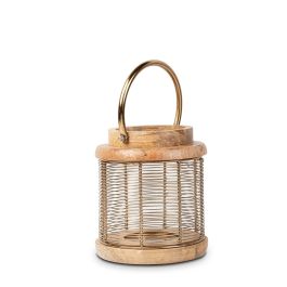 Farol Alexandra House Living Dorado Madera 15 x 20 x 15 cm Precio: 34.68999941. SKU: B1FRZW5K8V