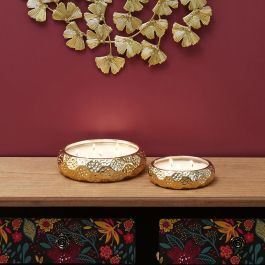 Home Deco Factory Vela Perfumada Con 7 Mechas Oro Bougie Ámbar