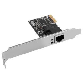 Lanberg Tarjeta de Red Gigabit Ethernet RJ45 PCIe x1 Interna - 10/100/1000 Mbps con Chipset Realtek RTL8111C y Soporte Bajo Perfil