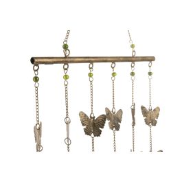 DKD Home Decor Decoración Colgante Mariposas Dorado 2 x 88 x 37 cm