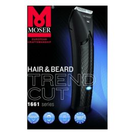 Cortapelos Inalámbrico Moser TrendCut 1661-0460 0,9 mm Negro Cortapelos Inalámbrico Moser TrendCut 1661-0460 0,9 mm Negro
