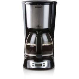 Domo DO708K Cafetera de filtro 1000W, capacidad 1.5L para 12 tazas, con Pantalla LCD, Temporizador 24h, Negra y acero inoxidable Precio: 45.50000026. SKU: B1GJVCX5SD