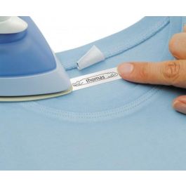 Dymo S0718850 Cinta Autoadhesiva Para Ropa Negro-Blanco 12 mm x 2M Rotuladoras Letratag