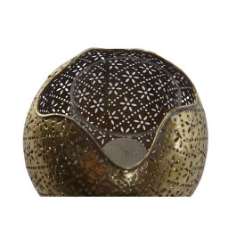 Portavela Oriental DKD Home Decor Dorado 13.5 x 11.5 x 13.5 cm