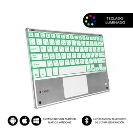 SUBBLIM Teclado Smart Backlit BT Keyboard Touchpad Silver Precio: 28.58999979. SKU: B18KY3FH6K