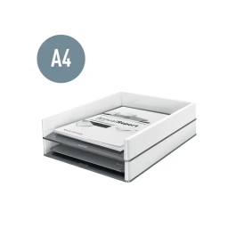 Bandeja Sobremesa Leitz Wow Dual Blanco Perla/Gris