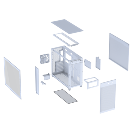 Asus PRIME AP303 TG 90DC00V3-B39010 Caja de PC Blanca