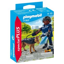 PLAYMOBIL 71162 Policía con Perro Rastreador Especial Plus - Figura Coleccionable con Accesorios (Guantes, Pistola) +4 años Precio: 5.59000035. SKU: S2429270