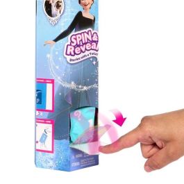 Muñeca frozen anna spin and reveal.incluye 11 sorpresas 5 accesorios y 5 pegatinas con una escena de juego inspirada en la pelicula.