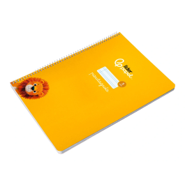Liderpapel Cuaderno espiral A4 tapa blanda 80 hojas cuadro pautado 3mm color amarillo