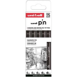 Uniball Rotulador calibrado PIN Tinta pigmentada negro Set 5 unidades: 0.2, 0.4, 0.6, 0.8, 1.0 para dibujo y escritura Precio: 7.79000057. SKU: B16NDG84FK