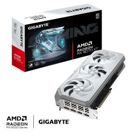 Gigabyte Tarjeta Gráfica RX 9070 XT GAMING OC ICE 16GB GDDR6 PCI-E 5.0 3060MHz 3xVentiladores Blanco