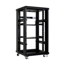 MicroConnect Armario Rack 18U 600x600 mm Negro, Acero, Puerta Cristal Templado y Paneles Desmontables