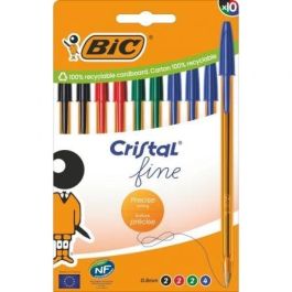 Bolígrafos de Tinta de Aceite Bic Cristal Fine 516356/ 10 unidades/ Colores Surtidos Bolígrafos de Tinta de Aceite Bic Cristal Fine 516356/ 10 unidades/ Colores Surtidos