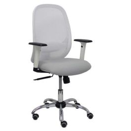 Silla Piqueras Y Crespo Cilanco Blanca Uso Intensivo Brazos Regulables Mecanismo Sincro Con Regulador De Tension Refuerzo Lumbar Regulable Base Cromada Ruedas Parquet Respaldo De Malla Blanca Y Asiento Tapizado Bali Gris Claro Precio: 312.59000003. SKU: S5703790