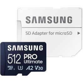 Samsung PRO Ultimate 512GB microSDXC con Adaptador Clase 10 U3 V30 A2 Velocidad 200MB/s Lectura 130MB/s Escritura MB-MY512SA/WW